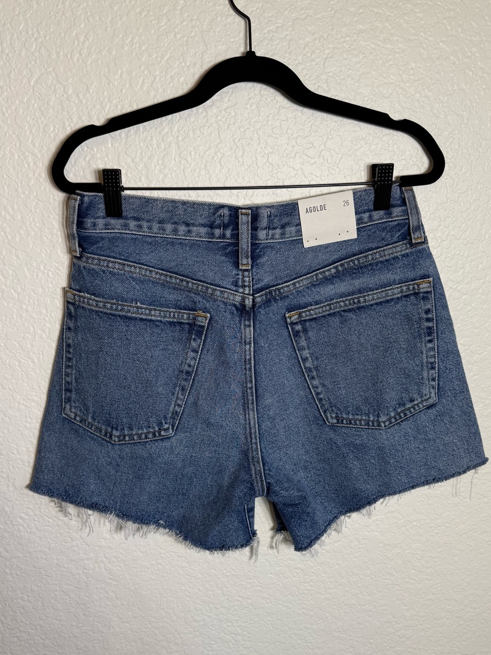 NWT Agolde Parker Long Denim Shorts - Skywave - Picture 3 of 7